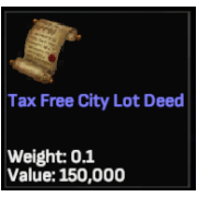 Tax Free City Lot Deed
