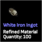 White Iron Ingot x 100