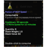 50 wolf speed potion