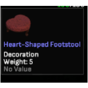 Heart shaped footstool