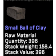 250 Small ball of clay