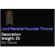 Lord Marshal Founder Throne