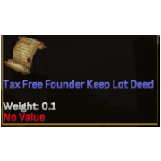 Tax Free Founder Keep Lot Deed