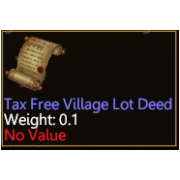 Tax Free PA Village Lot Deed