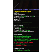 Ancient Staff of DEATH (uncommon) +1