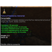 15 potion of resistance elemental in sale keep you safe