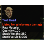 100 troll heads in sales !