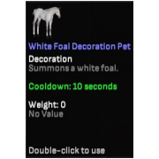 White Foal Decoration Pet