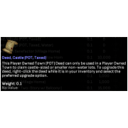 Taxed POT Castle Lot Deed