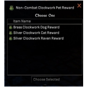 Non-Combat Clockwork Pet Reward
